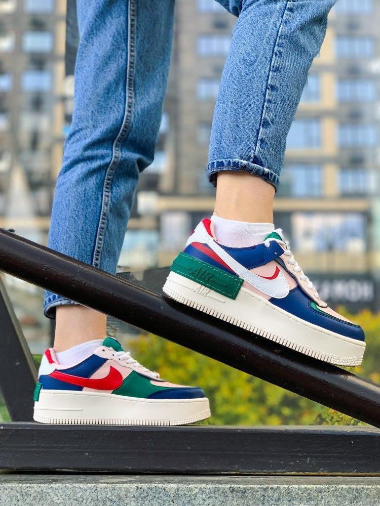 

Женские кроссовки Nike Air Force 1 Shadow MultiColor / Найк Аир Форс Шадоу 1 Разноцветные 38, Синий