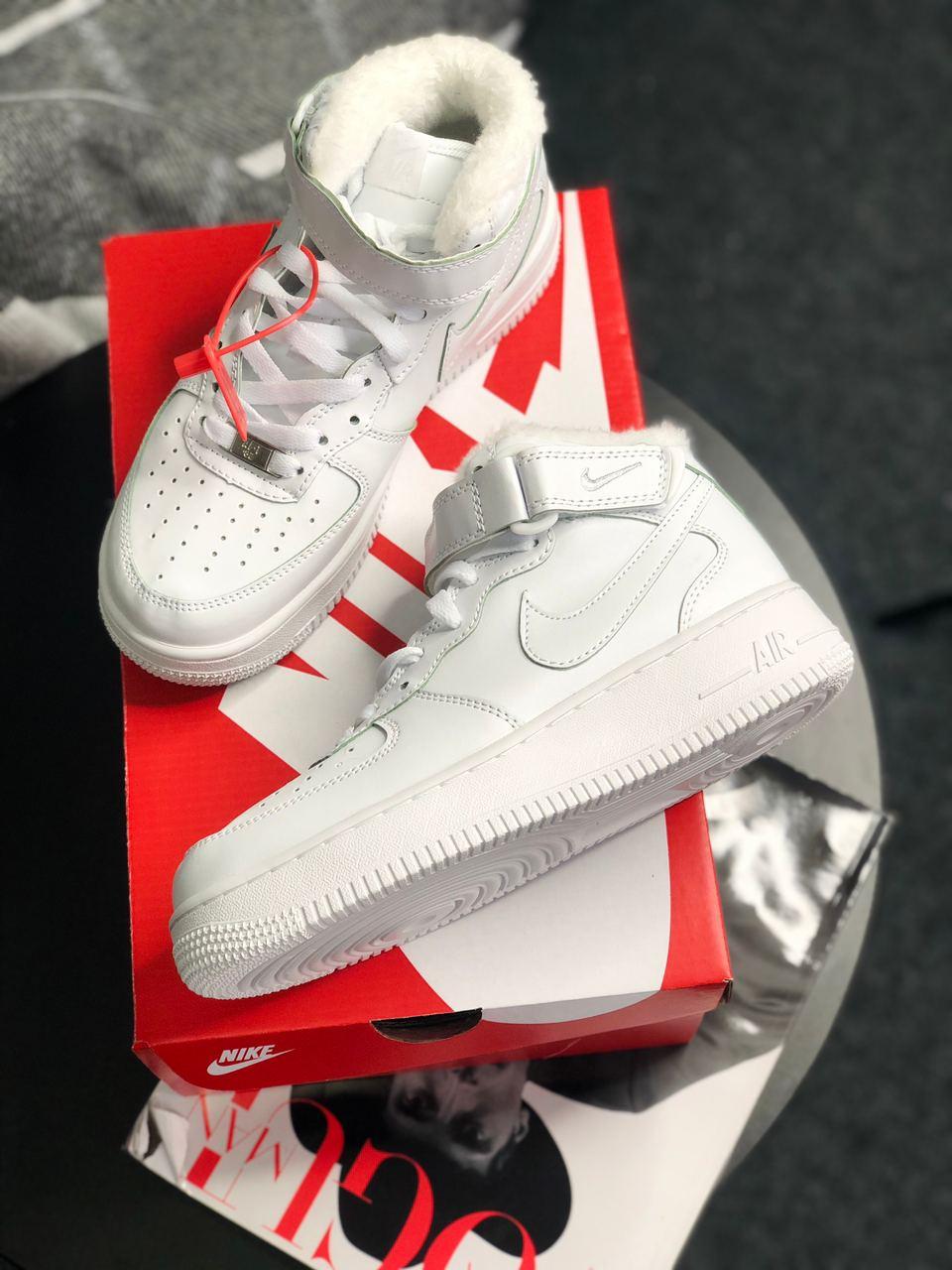 

Женские кроссовки Nike Air Force high White / Найк Аир Форс высокие Белые 41, Белый