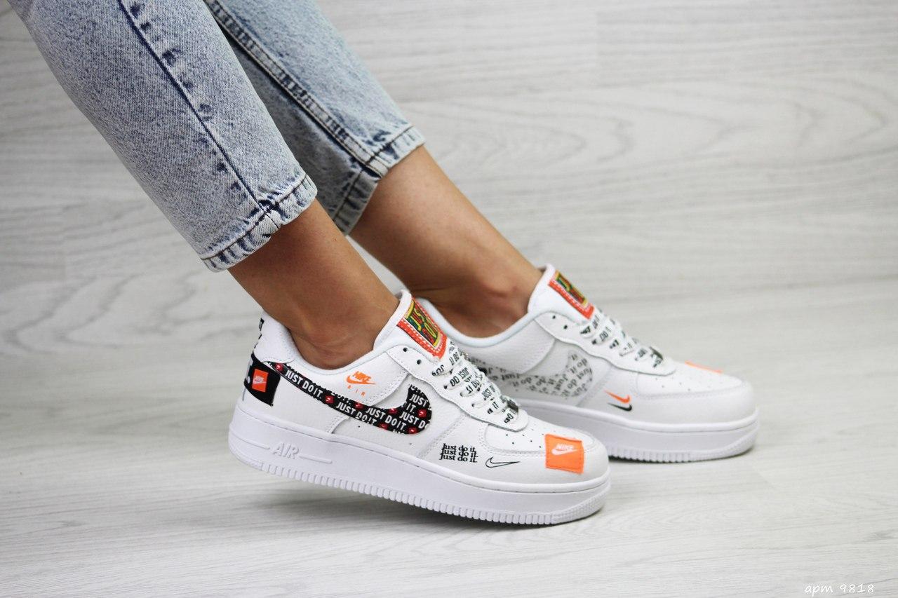 

Женские кроссовки Nike Air Force 1 'Just Do It Pack' White / Найк Аир Форс 1 Белые 41