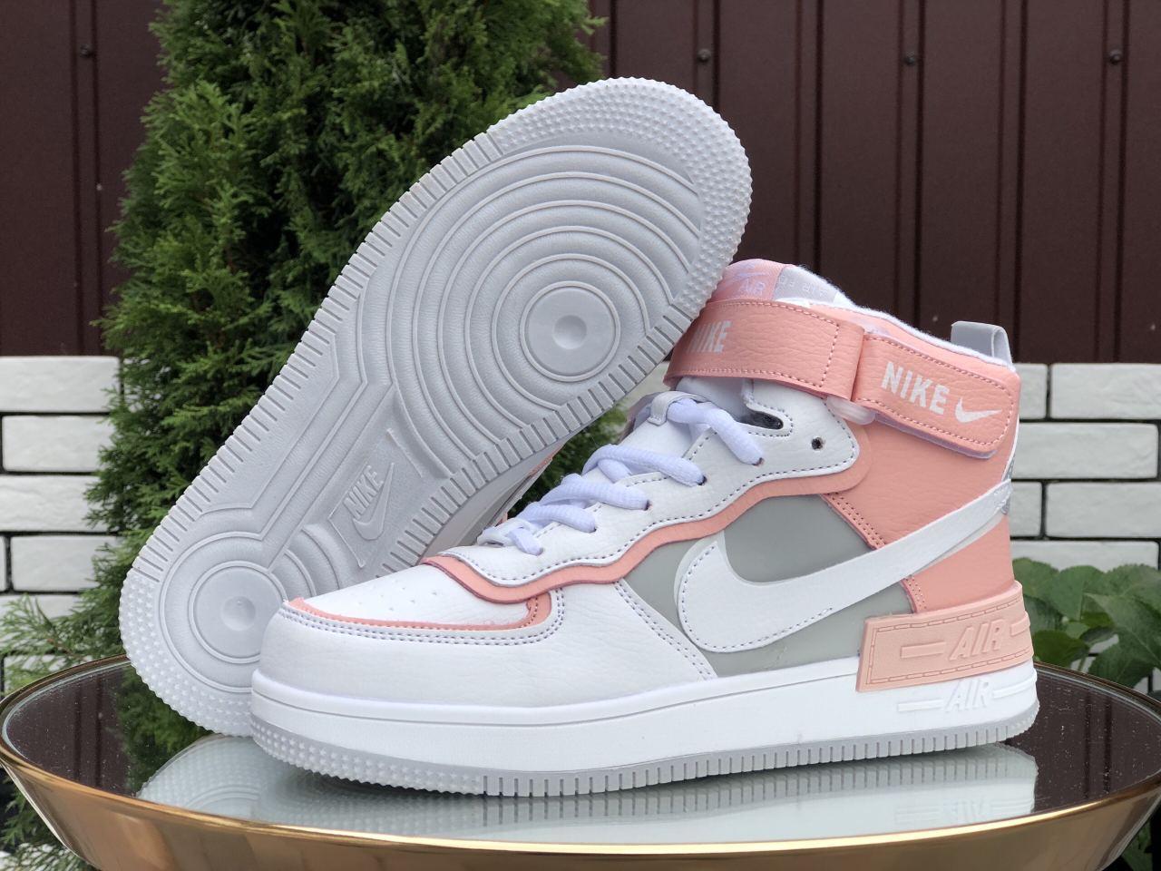 

Женские зимние кроссовки Nike Air Force 1 Shadow White Pink / Найк Аир Форс Шадоу 1 Белые Розовые 37, Белый