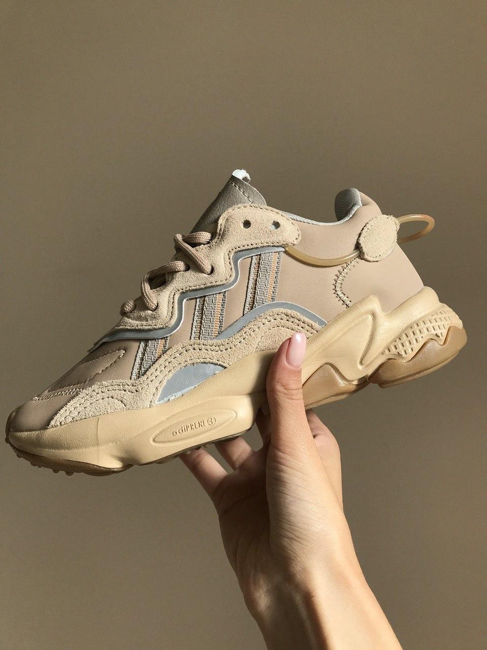 

Женские кроссовки Adidas Ozweego Reflective Beige / Адидас Озвиго Рефлективные Бежевые 37, Бежевый