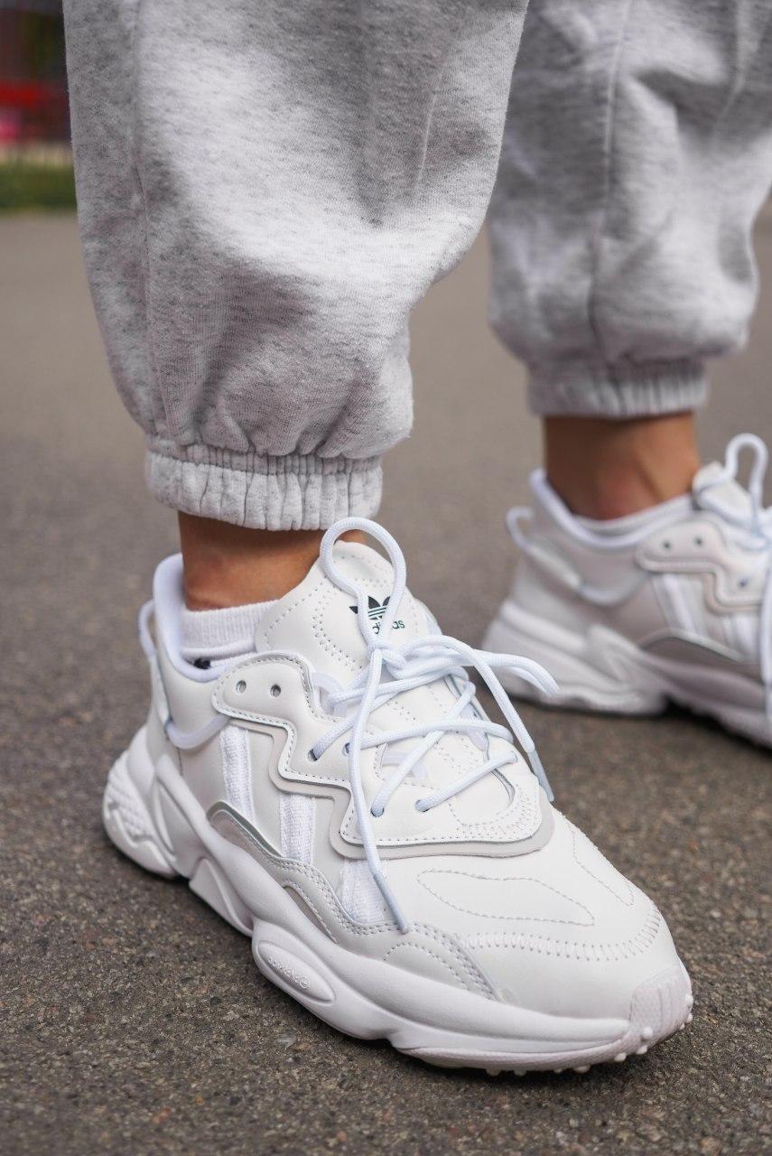 

Женские кроссовки Adidas Ozweego Reflective White / Адидас Озвиго Рефлективные Белые 37, Белый