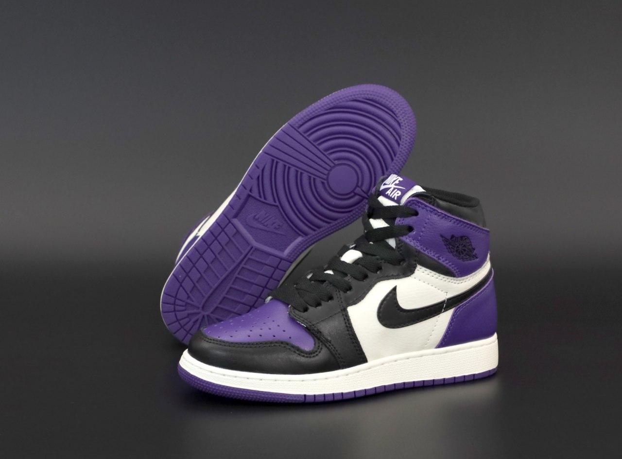 

Женские кроссовки Nike Jordan 1 Retro High Violet Black / Найк Аир Джордан 1 Ретро Фиолетовые 40, Фиолетовый