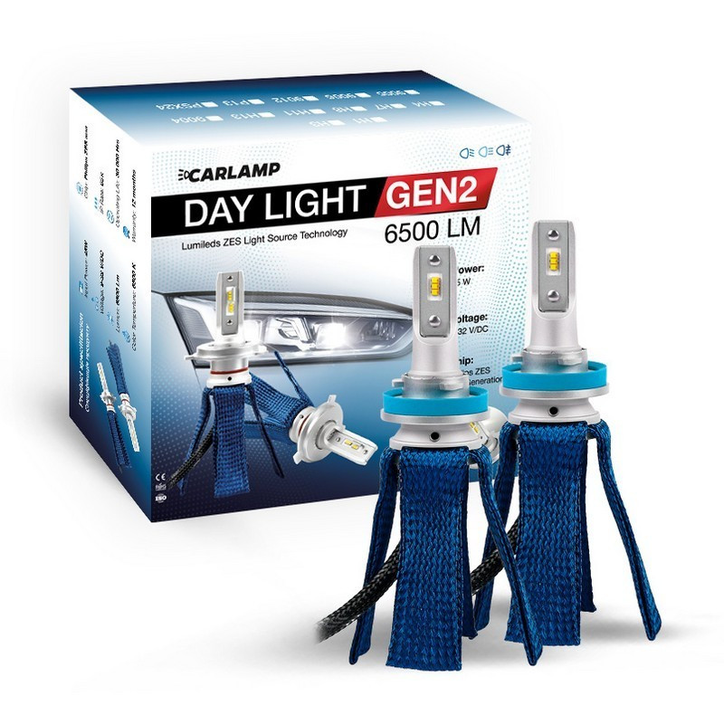 

Светодиодные автолампы H11 CARLAMP Day Light GEN2 Led для авто 6000K 6500Lm ZES (DLGH11)