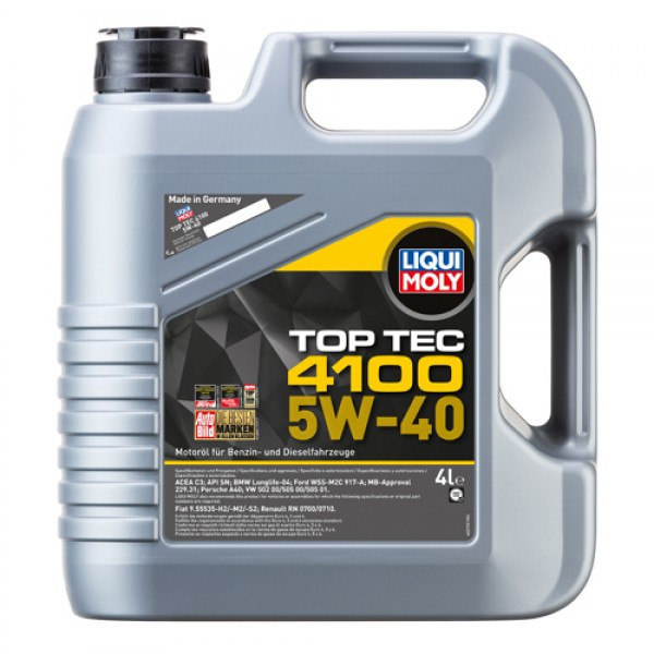 

Синтетическое моторное масло - Top Tec 4100 SAE 5W-40 4л.