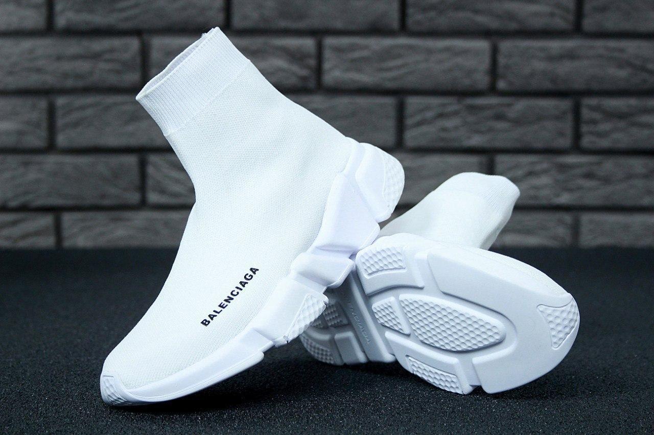 

Женские кроссовки Balenciaga Speed Trainer White / Баленсиага Спид Трейнер Белые, Белый