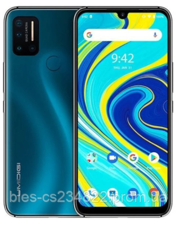 

Смартфон синий с батареей большой емкости на 2 сим карты Umidigi A7 Pro 4/64 blue (Гарантия 12 мес