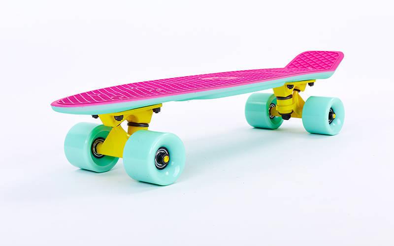 

Скейт пенни борд фиш Fishskateboards Penny Board SK-410-7: Pink-Mint, Разные цвета