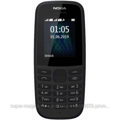 

Мобильный телефон Nokia 105 SS 2019 (no charger) Black (16KIGB01A19), Черный