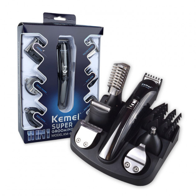 

Профессиональная машинка для стрижки волос с насадками Kemei KM 600 / триммер для волос