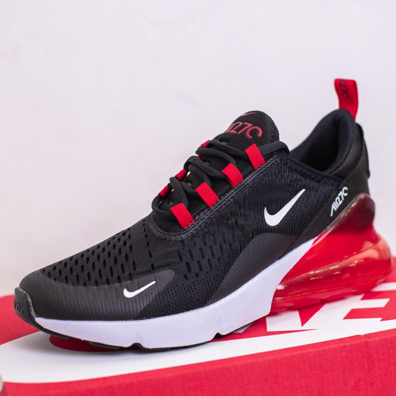 

Мужские кроссовки Nike Air Max 270 Black Red / Найк Аир Макс 270 Черные Красные 42, Черный