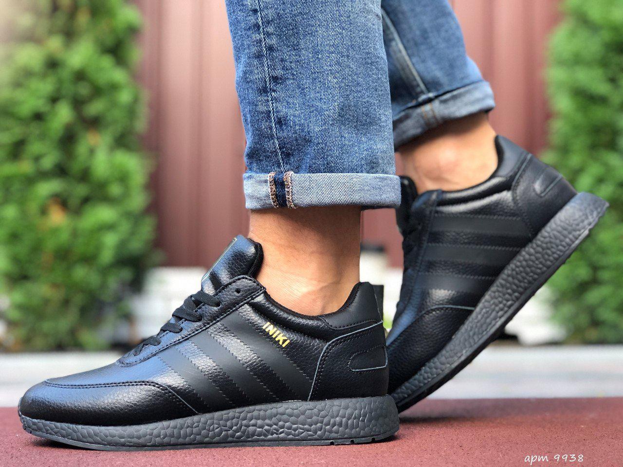 

Мужские зимние кроссовки Adidas Iniki Runners Black / Адидас Иники Черные