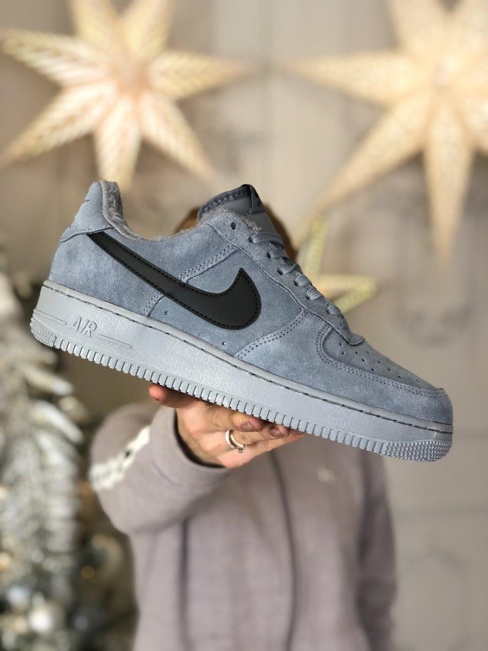 

Мужские кроссовки Nike Air Force Grey Fur / Найк Аир Форс Серые 44, Серый