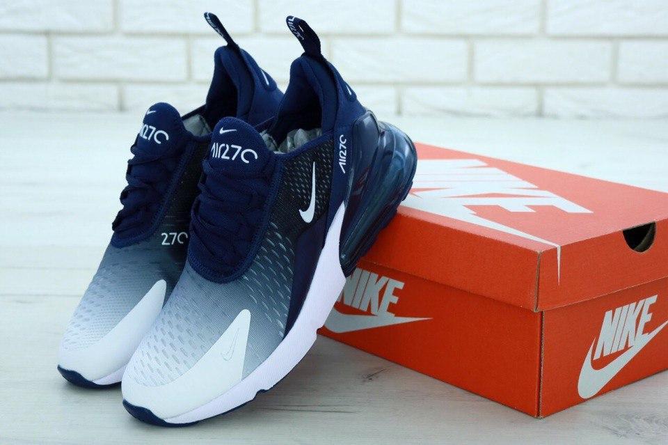 

Мужские кроссовки Nike Air Max 270 Blue White / Найк Аир Макс 270 Синие Белые 42, Синий