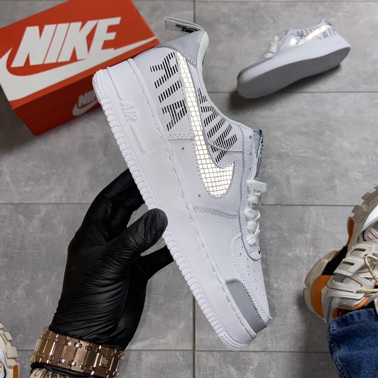 

Женские кроссовки Nike Air Force 1 07 LV8 white grey / Найк Аир Форс 1 07 ЛВ8 Белые Серые 38, Белый