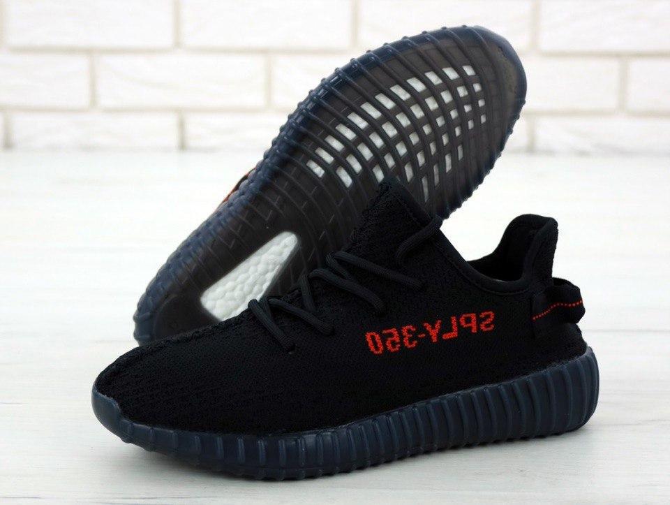 

Мужские кроссовки Adidas Yeezy Boost Sply-350 Black Red / Адидас Изи Буст 350 Черные Красные Мужской, 45,, Черный