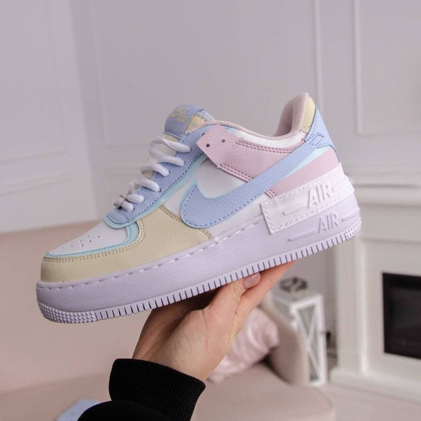 

Женские кроссовки Nike Air Force 1 Shadow White Blue Beige / Найк Аир Форс Шадоу 1 Белые Голубые Бежевые 39, Белый