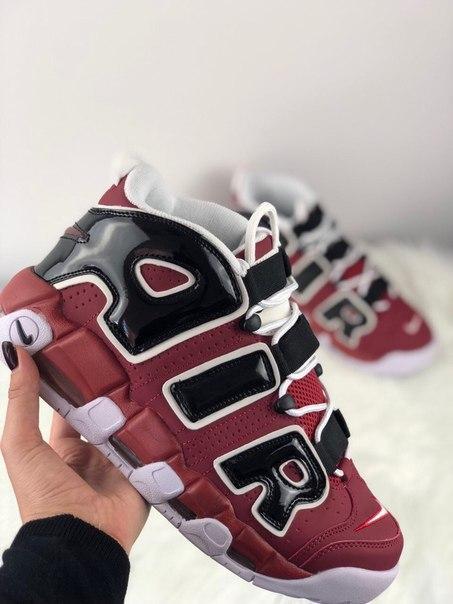 

Мужские кроссовки Nike Air More Uptempo Red Black White / Найк Аир Мор Аптемпо Красные Черные Белые 42, Красный