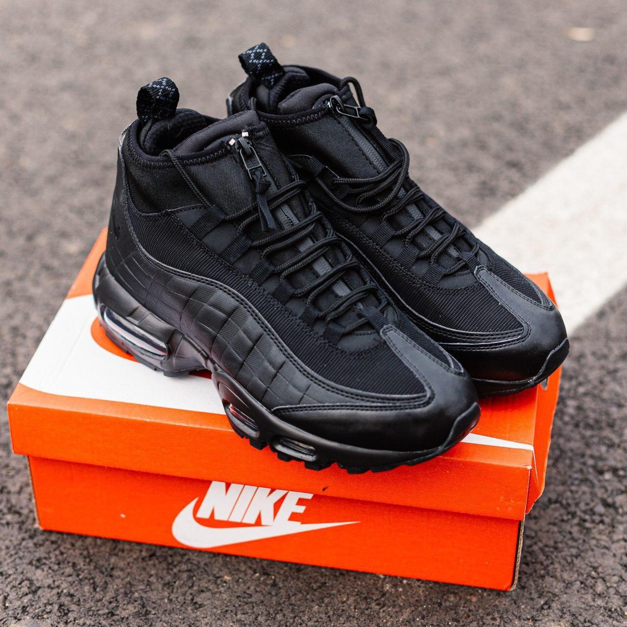 

Мужские кроссовки Nike Air Max 95 Sneakerboot Black / Найк Аир Макс 95 Сникербут Черные 44, Черный