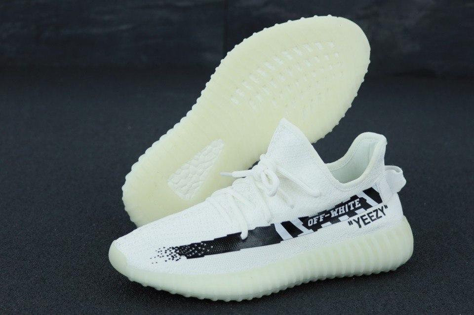 

Мужские кроссовки Adidas Yeezy Boost 350 Off White White / Адидас Изи Буст 350 Офф Вайт Белые, Белый