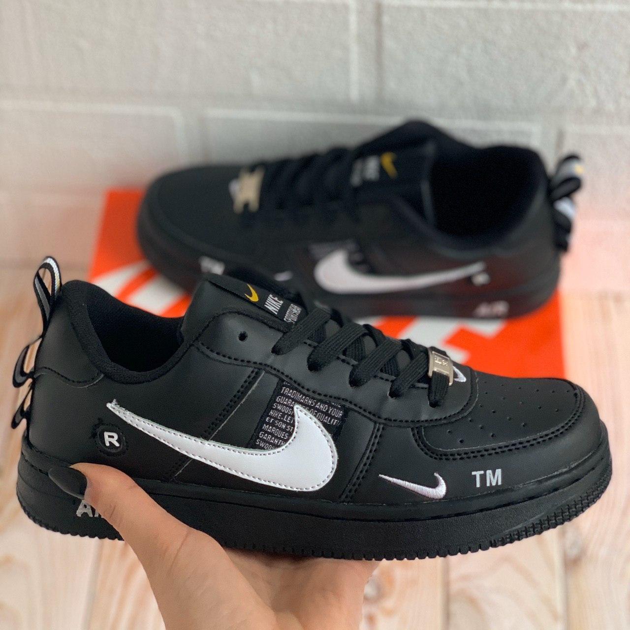 

Женские кроссовки Nike Air Force 1 Black White / Найк Аир Форс 1 Черные Белые 37, Черный
