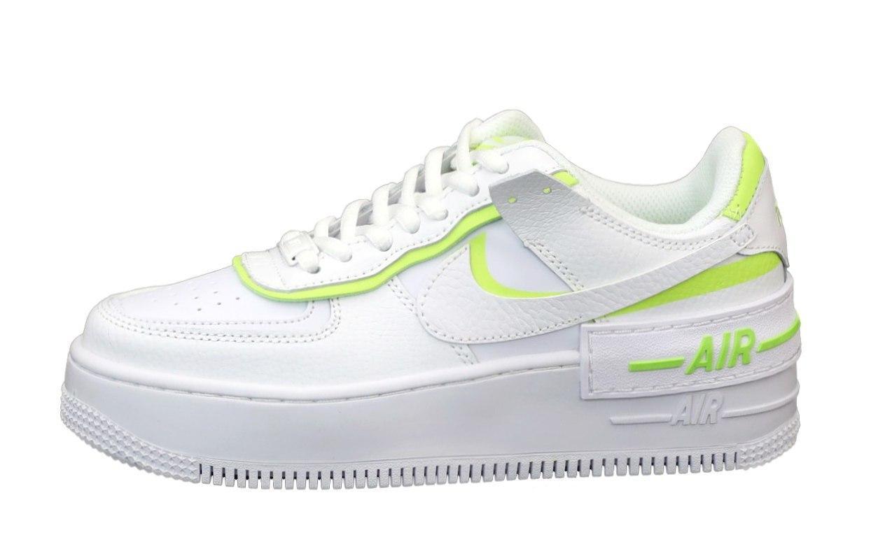 

Женские кроссовки Nike Air Force 1 Shadow White Green / Найк Аир Форс 1 Шадоу Белые Зеленые 37, Белый