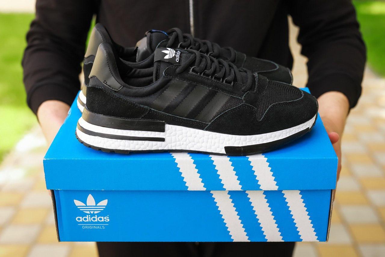 

Мужские кроссовки Adidas ZX 500 RM Black / Адидас ЗХ 500 РМ Черные