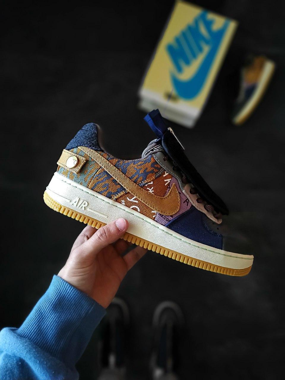 

Мужские кроссовки Nike Air Force 1 Low x Travis Scott “Cactus Jack“ / Найк Аир Форс 1 Лоу Трэвис Скотт, Синий