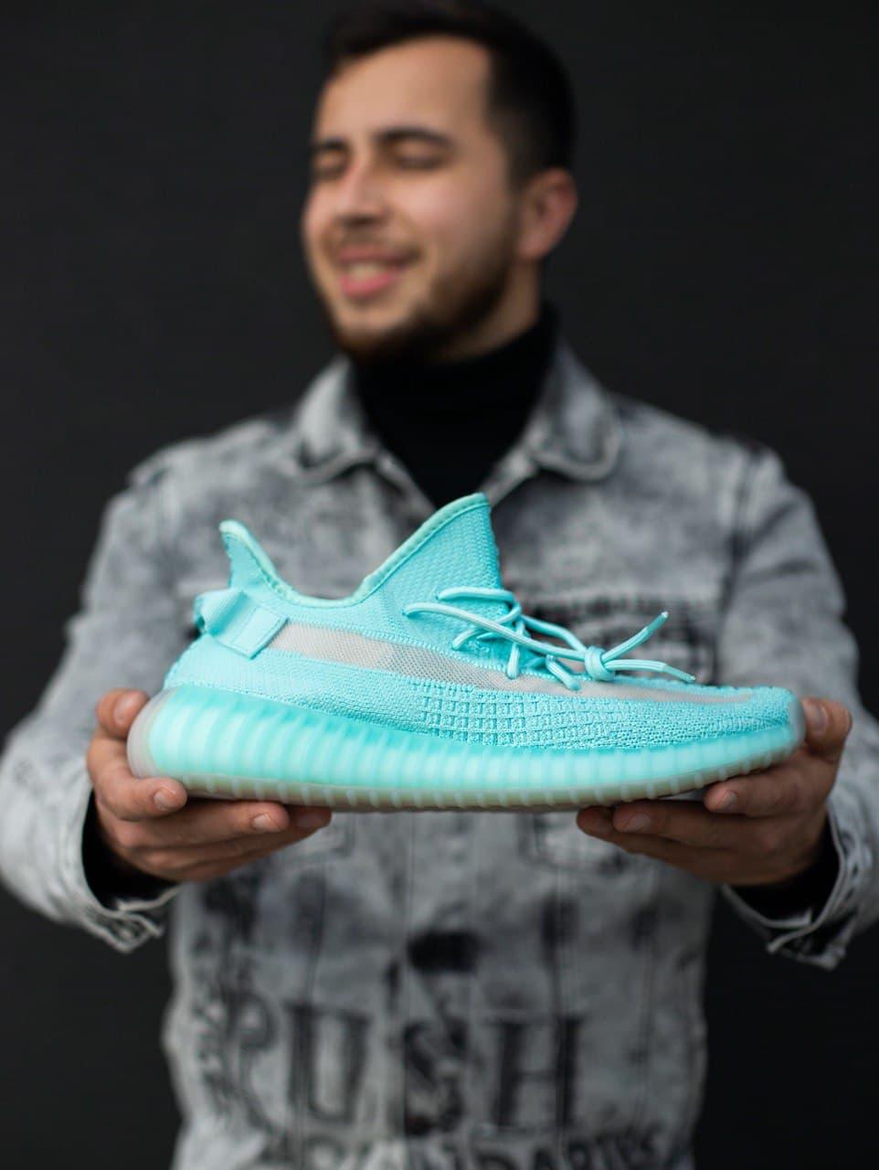 

Мужские кроссовки Adidas Yeezy Boost 350 v2 Mint / Адидас Изи Буст 350 в2 Мятные 42, Бирюзовый