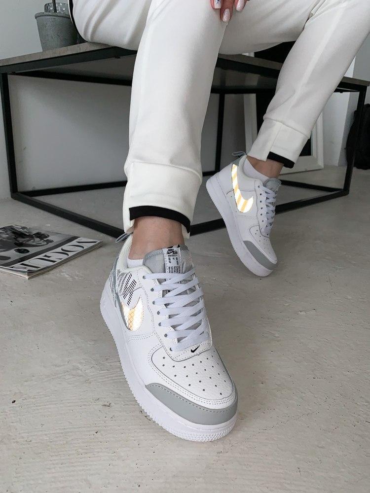 

Женские кроссовки Nike Air Force 1 '07 LV8 White Grey / Найк Аир Форс 1 Лоу Белые Серые, Белый