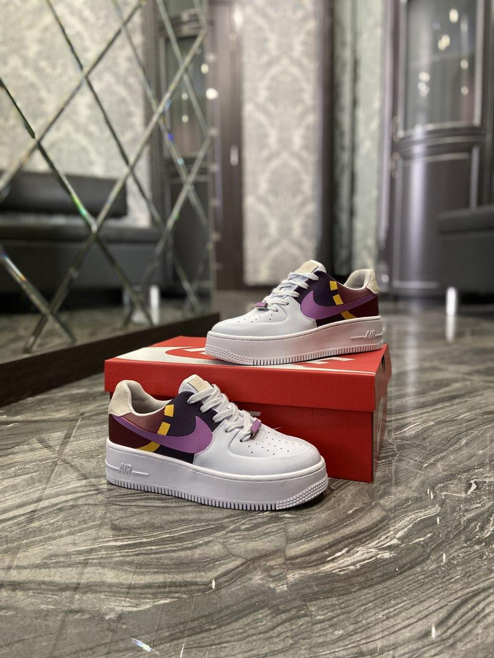 

Женские кроссовки Nike Air Force 1 Low White Violet / Найк Аир Форс 1 Лоу Белые Фиолетовые 37, Белый