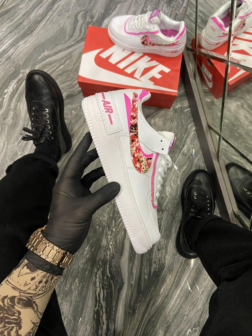 

Женские кроссовки Nike Air Force 1 Shadow White Pink / Найк Аир Форс Шадоу 1 Белые Розовые 39, Белый