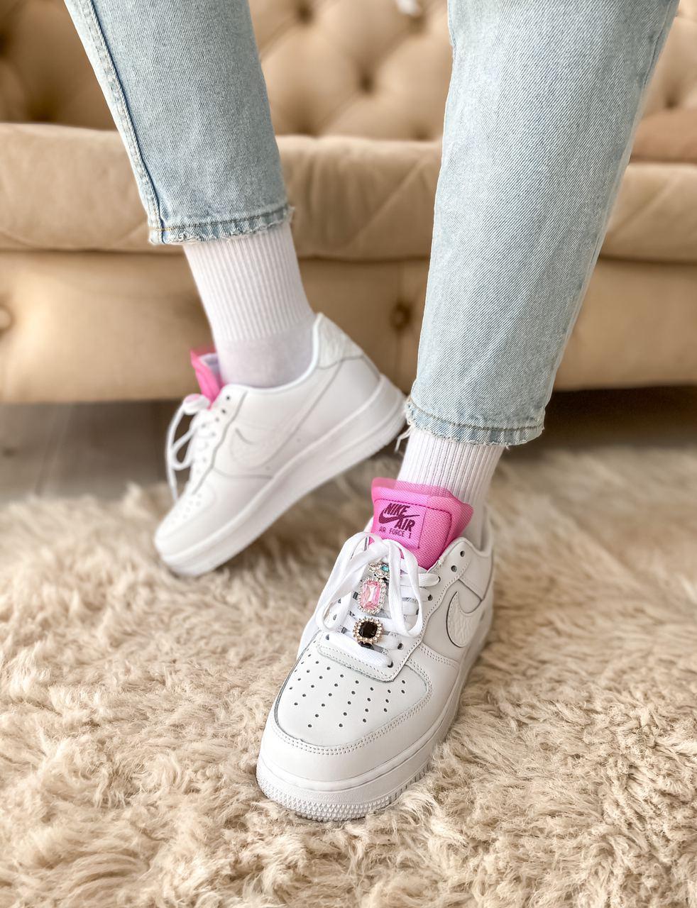 

Женские кроссовки Nike Air Force 1 LX White Pink / Найк Аир Форс 1 Белые Розовые 37, Белый