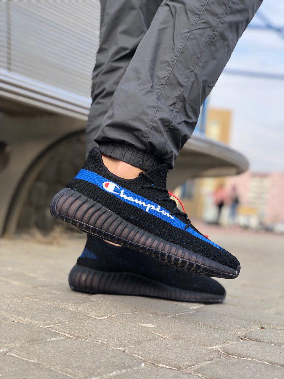 

Мужские кроссовки Adidas Yeezy Boost v2 x Champion / Адидас Изи Буст в2 x Чемпион, Черный