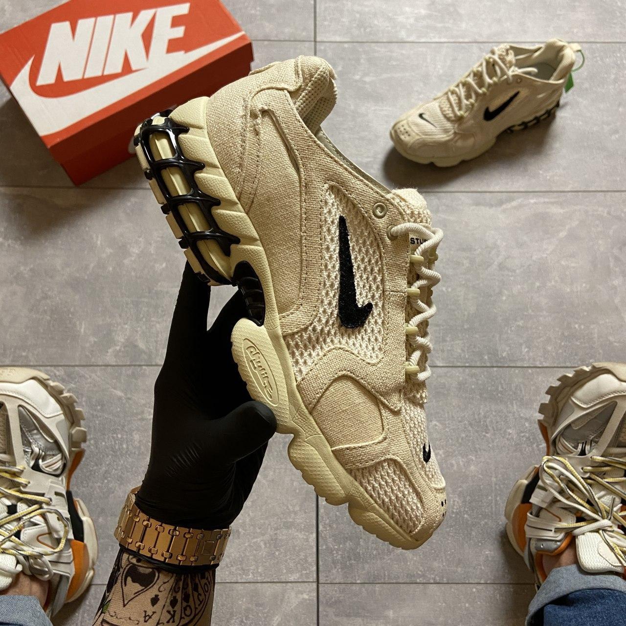

Мужские кроссовки Nike Air Zoom Spiridon Cage 2 Stussy / Найк Аир Зум Спиридон Сейдж 2 Стейси 44, Бежевый