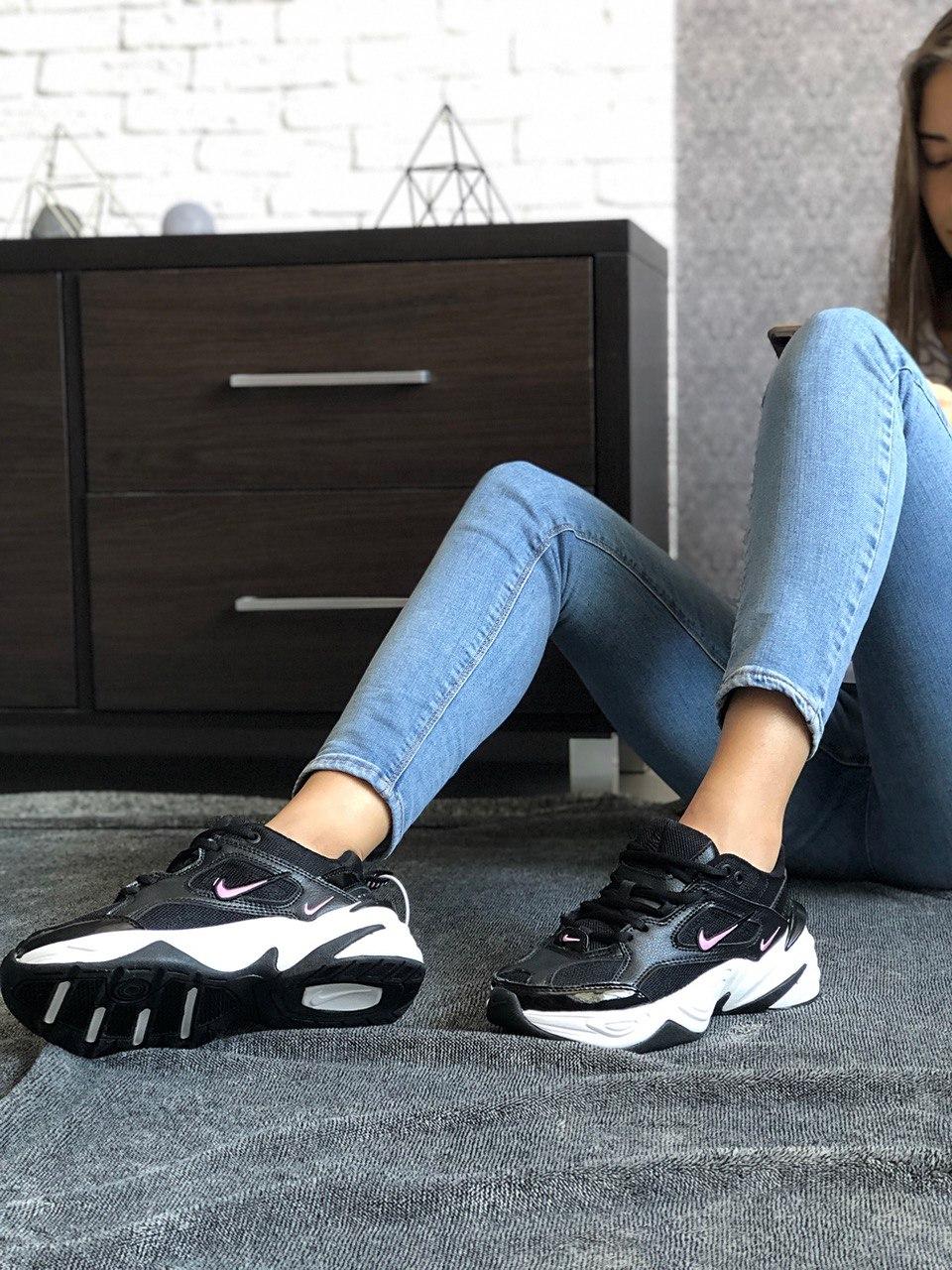 

Женские кроссовки Nike M2K Tekno Black White / Найк М2К Черные Белые 40, Черный