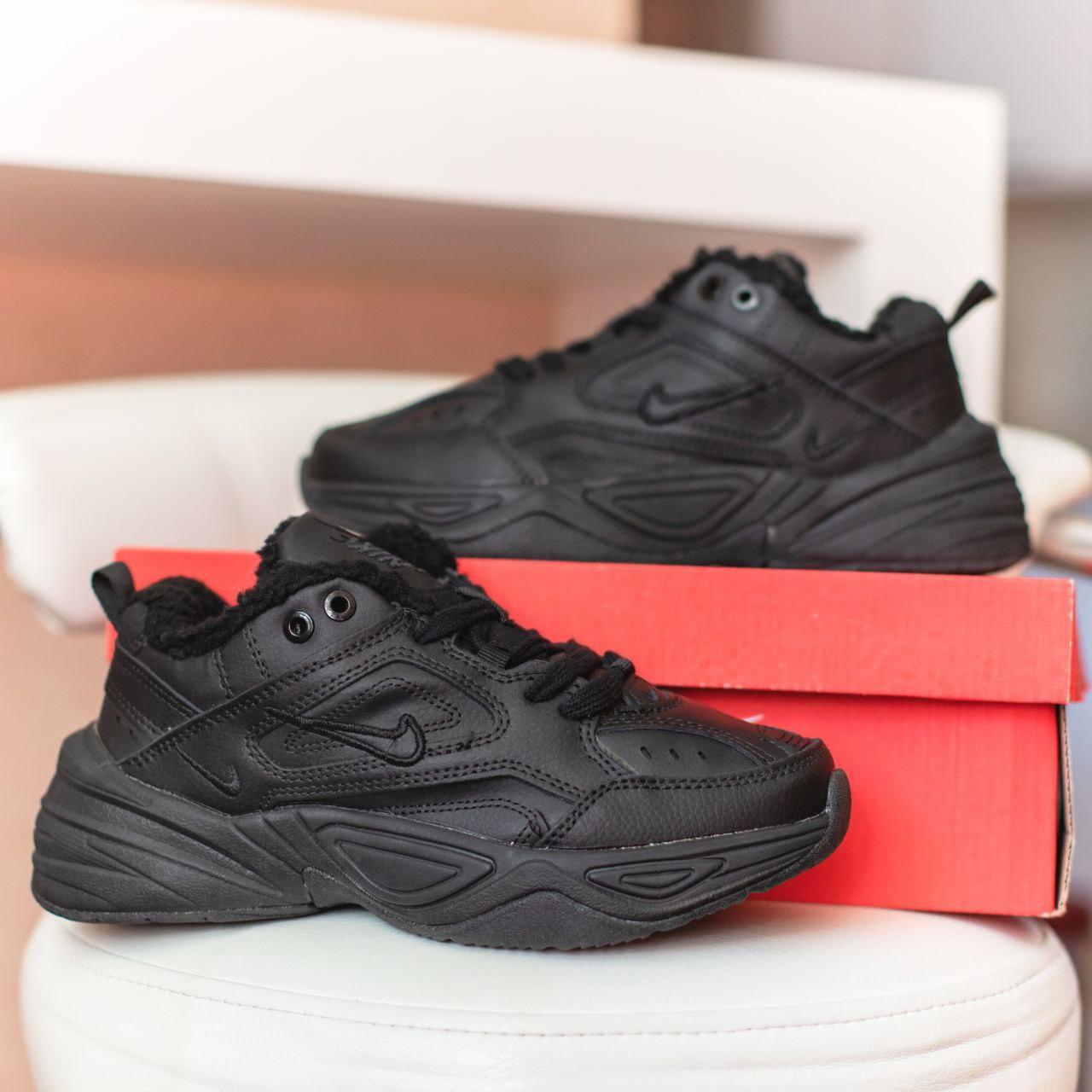 

Женские зимние кроссовки Nike M2K Tekno Black / Найк М2К Текно Черные 38, Черный