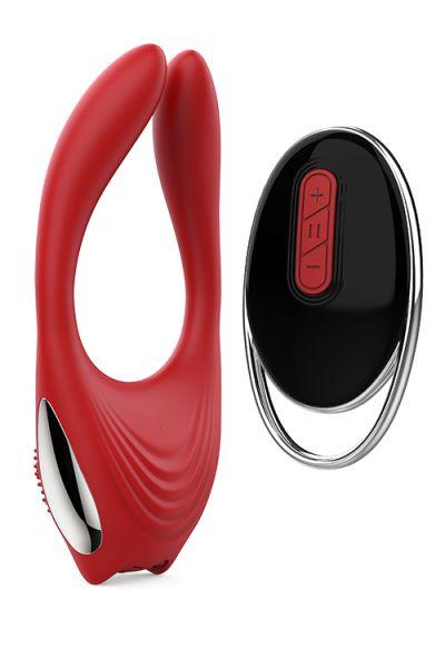 

Вибромассажер для пар Dreamtoys Revolution Eros Красный