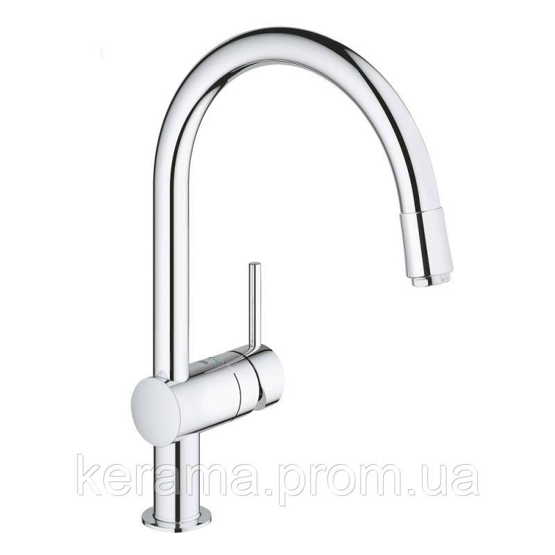 

Смеситель для кухни с выдвижным изливом Grohe Minta 32918000, Хром