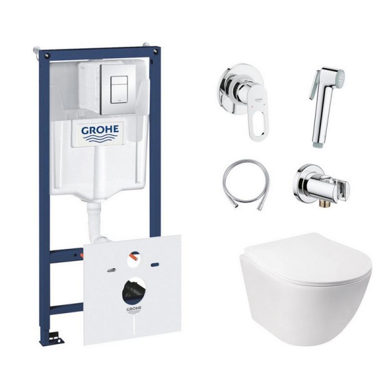 

Комплект инсталляция Grohe Rapid SL 38827000 + унитаз с сиденьем Qtap Jay QT07335176W + набор для