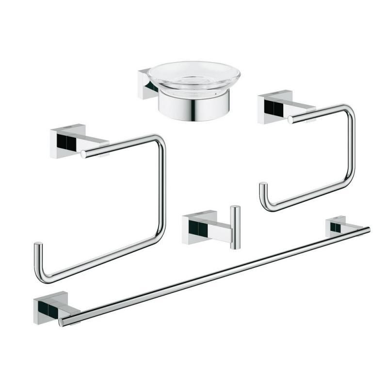 

Набор аксессуаров Grohe Essentials Cube 40758001, Хром / белый