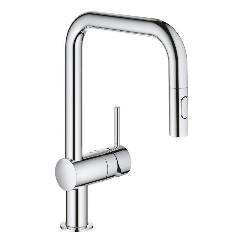 

Смеситель для кухни с выдвижным изливом Grohe Minta 32322002, Хром