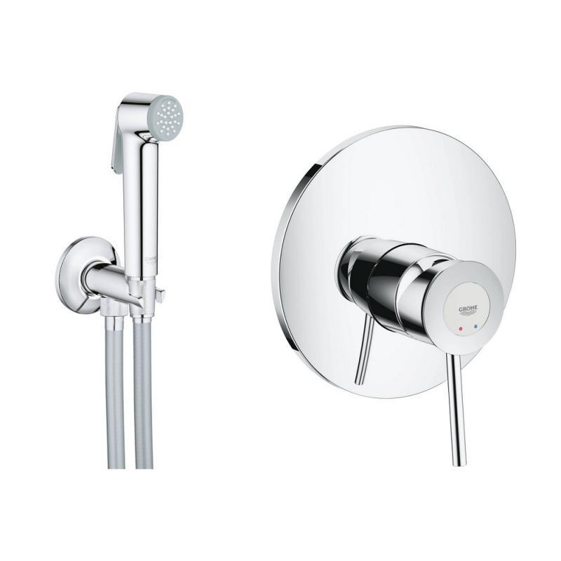 

Набор для гигиенического душа со смесителем Grohe BauClassic 2904800S, Хром