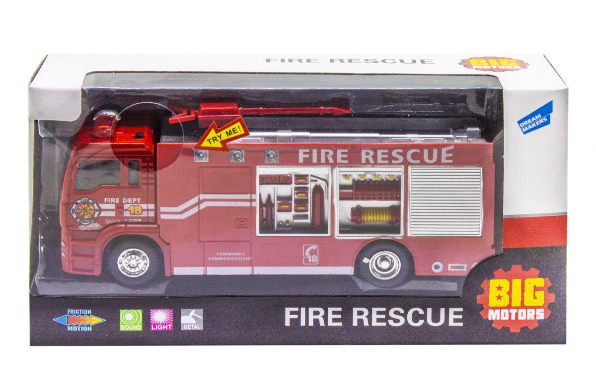 

Пожарная машинка Fire Rescue инерционная DreamMakers (JL81016), Красный