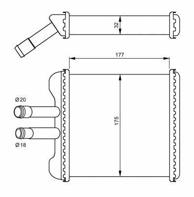 

Радиатор печки NRF 54237 DAEWOO Lanos