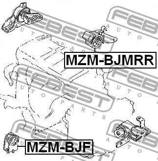 

Подушка двигателя задняя MT MAZDA PREMACY (CP) / MAZDA 323 S VI (BJ) 1998-2005 г.