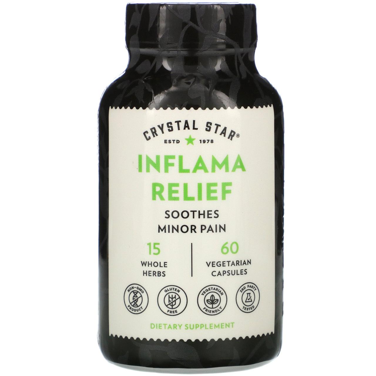 

Crystal Star, Inflama Relief, 60 Vegetarian Capsules