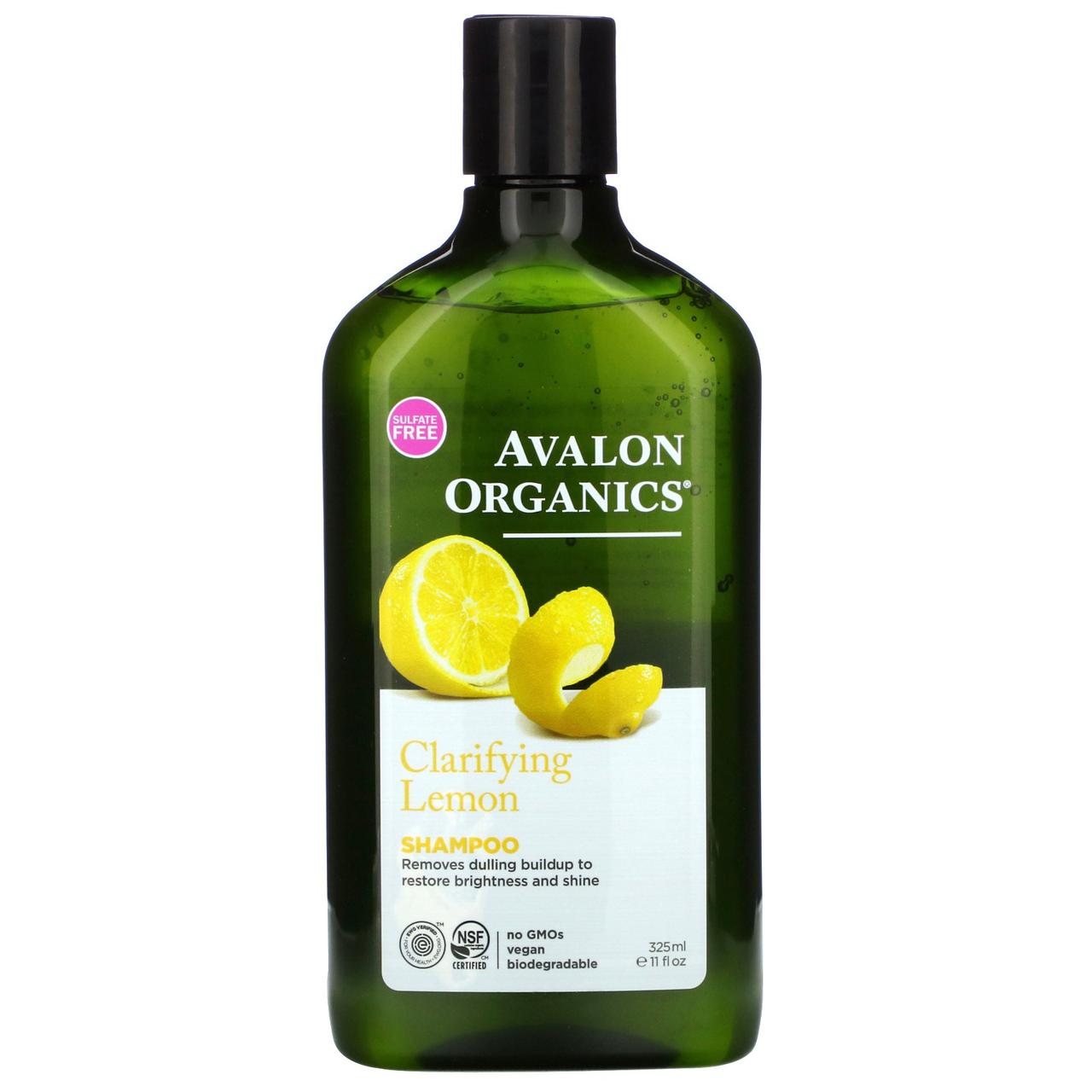 

Avalon Organics, Очищающий шампунь с ароматом лимона, 325 мл (11 жидких унций) оригинал