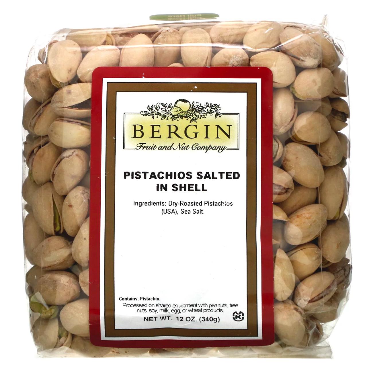 

Bergin Fruit and Nut Company, Pistachios Salted in Shell, 12 oz (340 g)