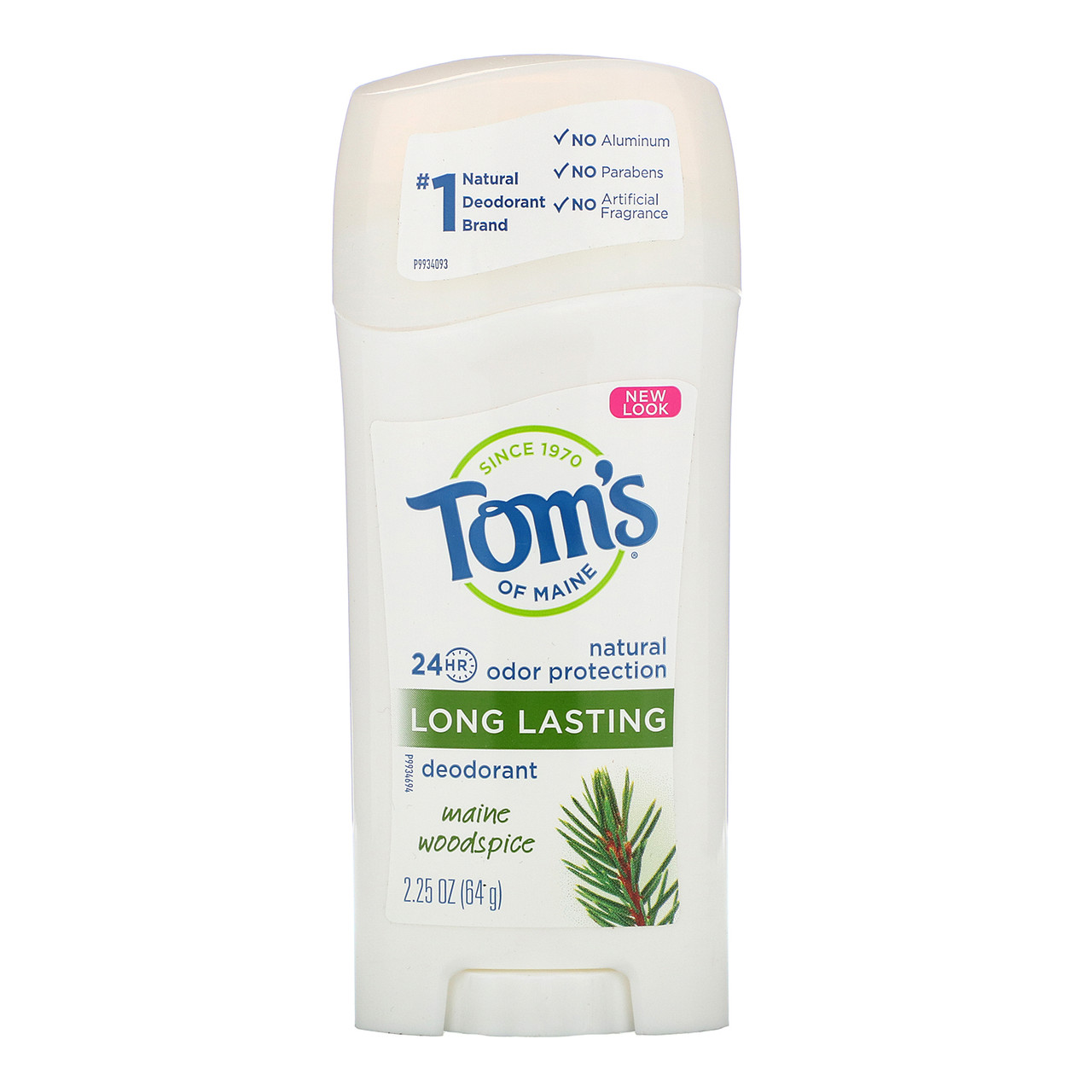 

Tom's of Maine, Natural Deodorant, Long Lasting, Maine Woodspice, 2.25 oz (64 g